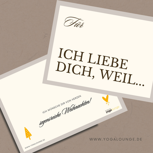 POSTKARTE "ICH LIEBE DICH, WEIL..."